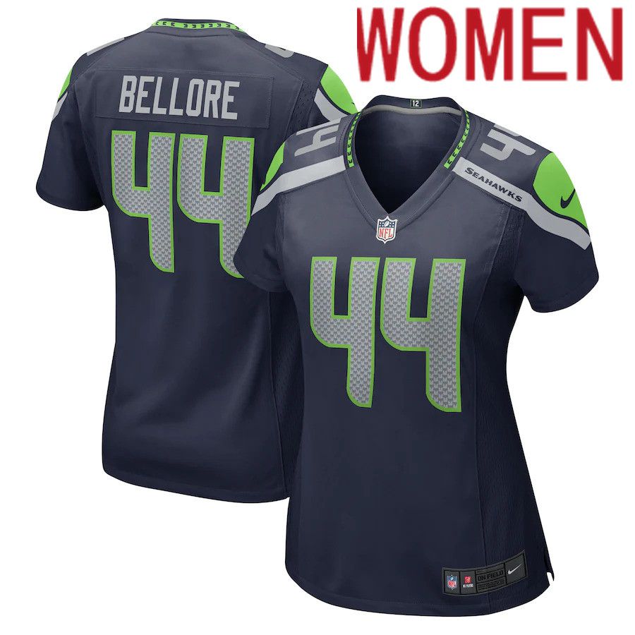 Women Seattle Seahawks #44 Nick Bellore Nike College Navy Game NFL Jersey
